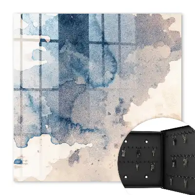 Aquarellflecken mit braunen Akzenten