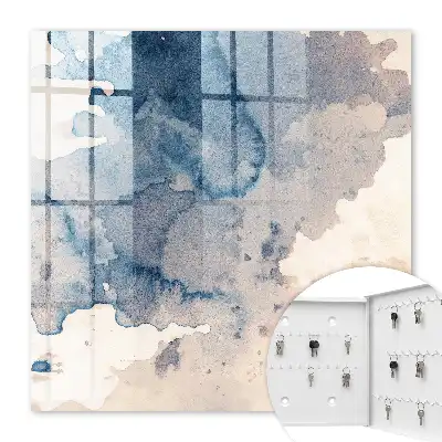 Aquarellflecken mit braunen Akzenten
