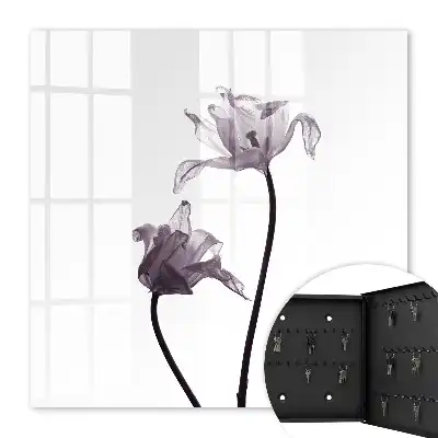 Minimalistische Blumen vor hellem Hintergrund