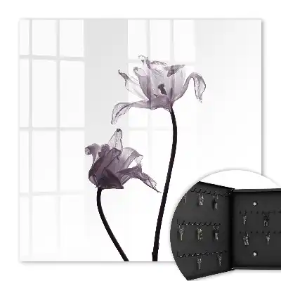 Minimalistische Blumen vor hellem Hintergrund