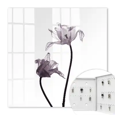 Minimalistische Blumen vor hellem Hintergrund