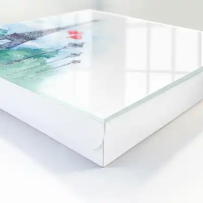 Pariser Szenerie vor blauem Hintergrund