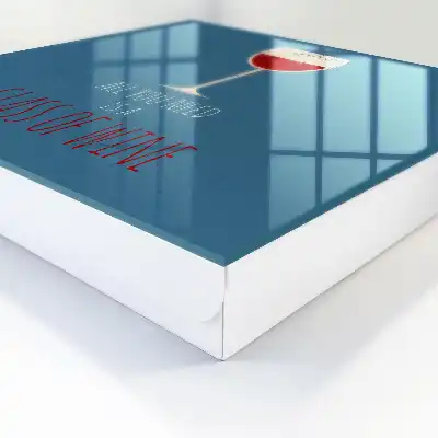 Glas Wein mit inspirierender Inschrift