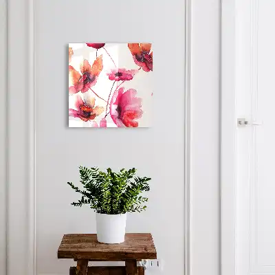 Aquarellblumen, zarte Farben