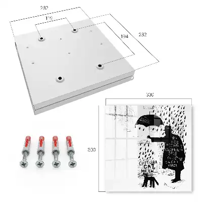 Schwarze Silhouette mit geheimnisvollen Inschriften