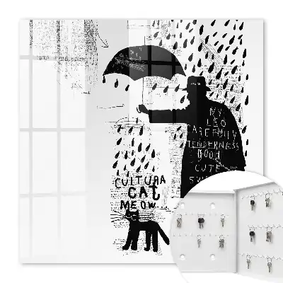 Schwarze Silhouette mit geheimnisvollen Inschriften