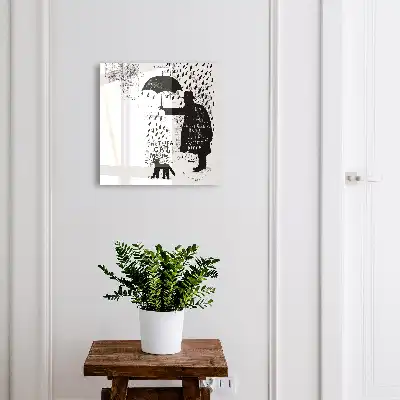 Schwarze Silhouette mit geheimnisvollen Inschriften