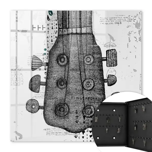 Illustration einer Gitarre mit außergewöhnlichen Details