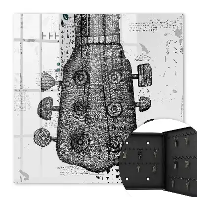 Illustration einer Gitarre mit außergewöhnlichen Details