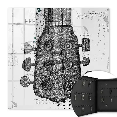 Illustration einer Gitarre mit außergewöhnlichen Details