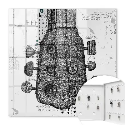 Illustration einer Gitarre mit außergewöhnlichen Details