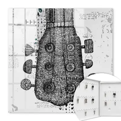 Illustration einer Gitarre mit außergewöhnlichen Details