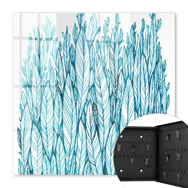 Blattige Eleganz in Blau