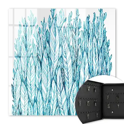Blattige Eleganz Blau