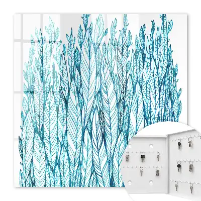 Blattige Eleganz in Blau