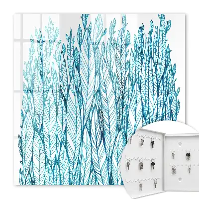 Blattige Eleganz Blau