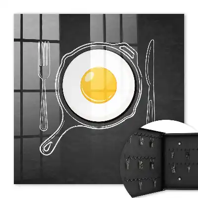 Spiegelei vor schwarzem Hintergrund