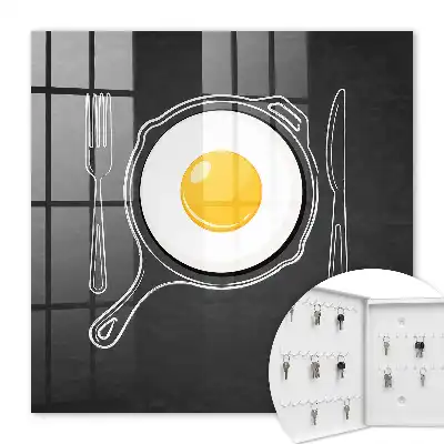 Spiegelei vor schwarzem Hintergrund