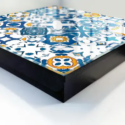 Geometrische Muster mit gelbem Kontrast