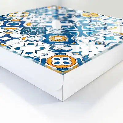 Geometrische Muster mit gelbem Kontrast