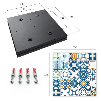 Geometrische Muster mit gelbem Kontrast