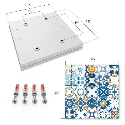 Geometrische Muster mit gelbem Kontrast