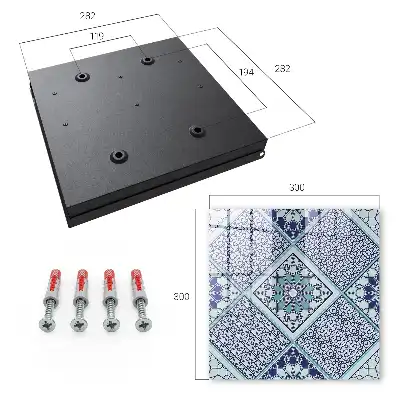 Geometrisches Muster in Blautönen