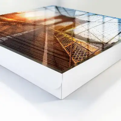 Die untergehende Sonne erzeugt Symmetrie.