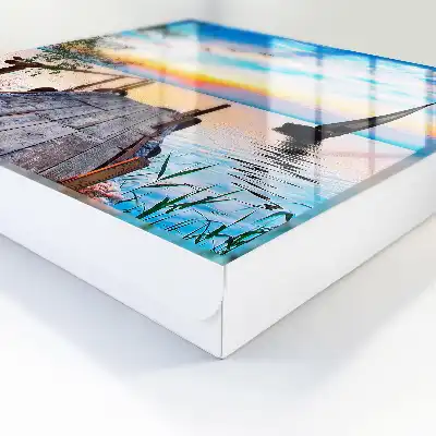 Friedliche Seelandschaft mit einem Segelboot