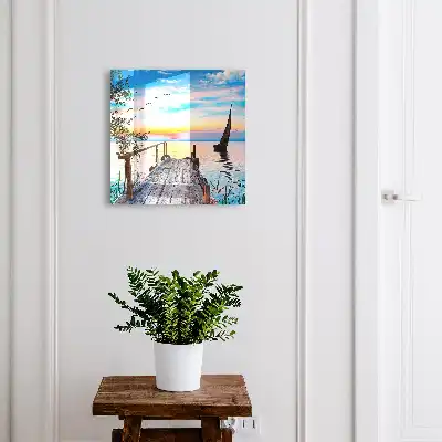 Friedliche Seelandschaft mit einem Segelboot