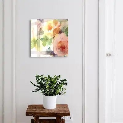 Aquarellblumen in zarten Farben