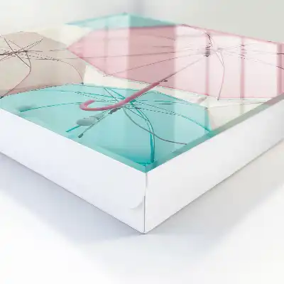 Pastellfarbene Regenschirme, die Leichtigkeit ausstrahlen