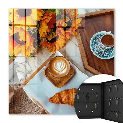 Morgenmomente Kaffee und Croissant
