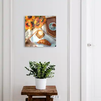 Morgenmomente Kaffee-Croissant