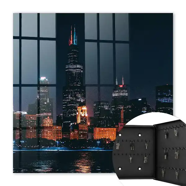 Eine nächtliche Stadt voller Lichter