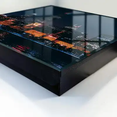 Eine nächtliche Stadt voller Lichter