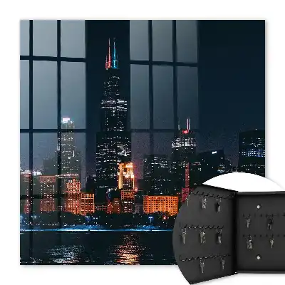 Eine nächtliche Stadt voller Lichter