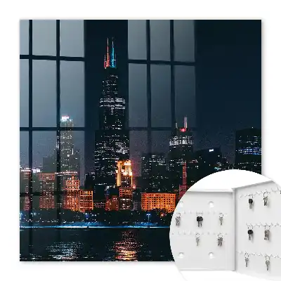 Eine nächtliche Stadt voller Lichter