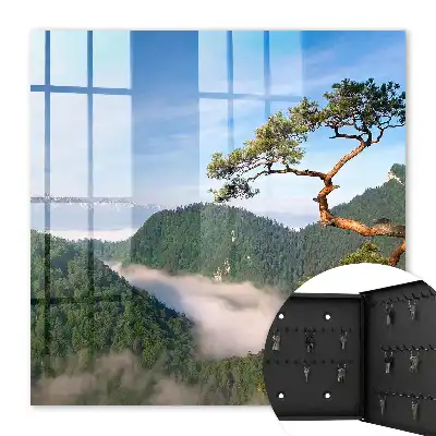 Berglandschaft mit schneebedeckten Bergen