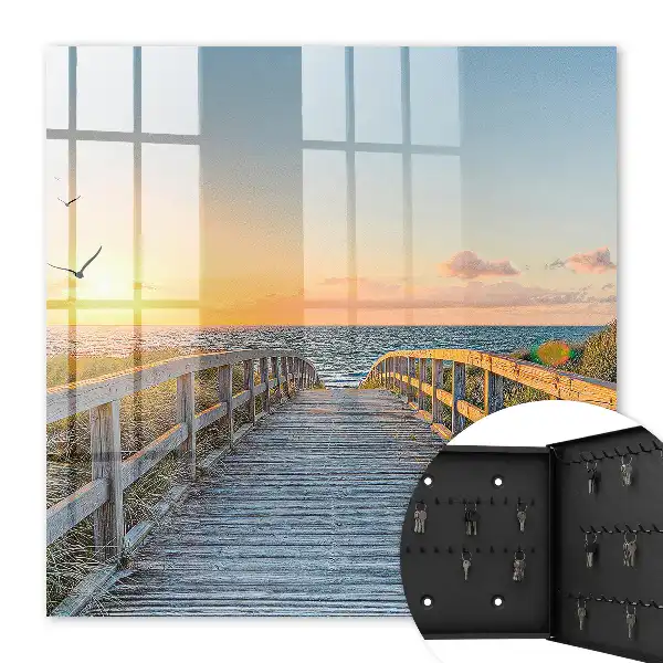 Sonnenuntergangspfad am Meer