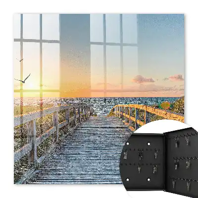 Sonnenuntergangspfad am Meer