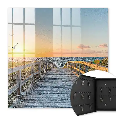 Sonnenuntergangspfad am Meer