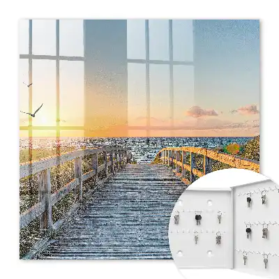 Sonnenuntergangspfad am Meer