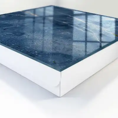 Schlüsselkasten modern Blauer Marmor mit dezenten Linien