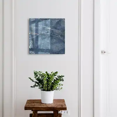 Schlüsselkasten modern Blauer Marmor mit dezenten Linien