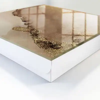 Künstlerisches Wandbild mit abstrakter Transparenzoptik