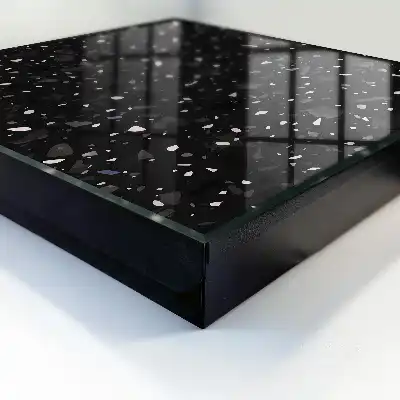 Schwarzer Terrazzo-Hintergrund