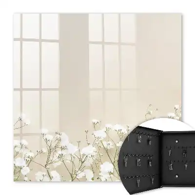 Blumen auf dezentem beigefarbenem Hintergrund