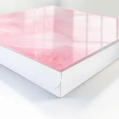 Schlüsselbox Rosa Federdekoration