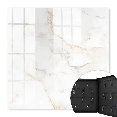 Wandbild mit braunem Marmor-Design und Linienmuster